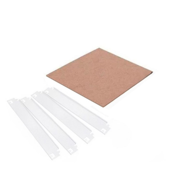 Полка с траверсами БЕЛАЯ 40х40 см ДСП -
                                                        Фото 1